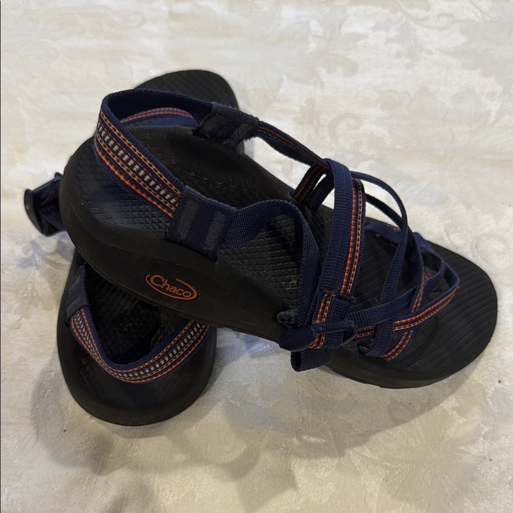 Chaco Cloud ZX2 Womens Hiking Sandals Size 9 Blue Orange Strappy Adjustable